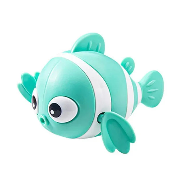 Juguetes de baño para bebés, lindos peces de natación, animales de dibujos animados, juguetes de cuerda flotantes, juego de agua, juguetes clásicos de relojería para niños pequeños