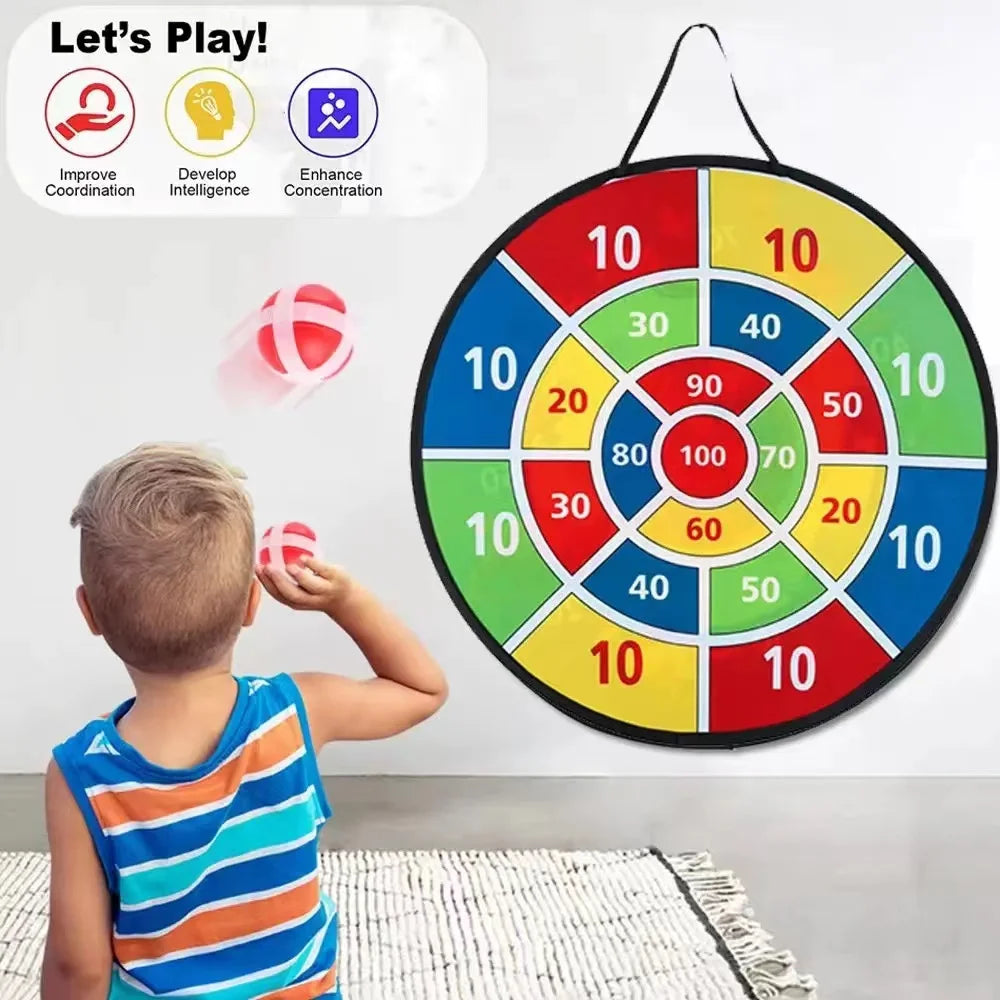 Niños con bola pegajosa 74CM tablero de dardos grande juego interactivo familiar aritmética educativa juguetes deportivos para interiores/exteriores regalo