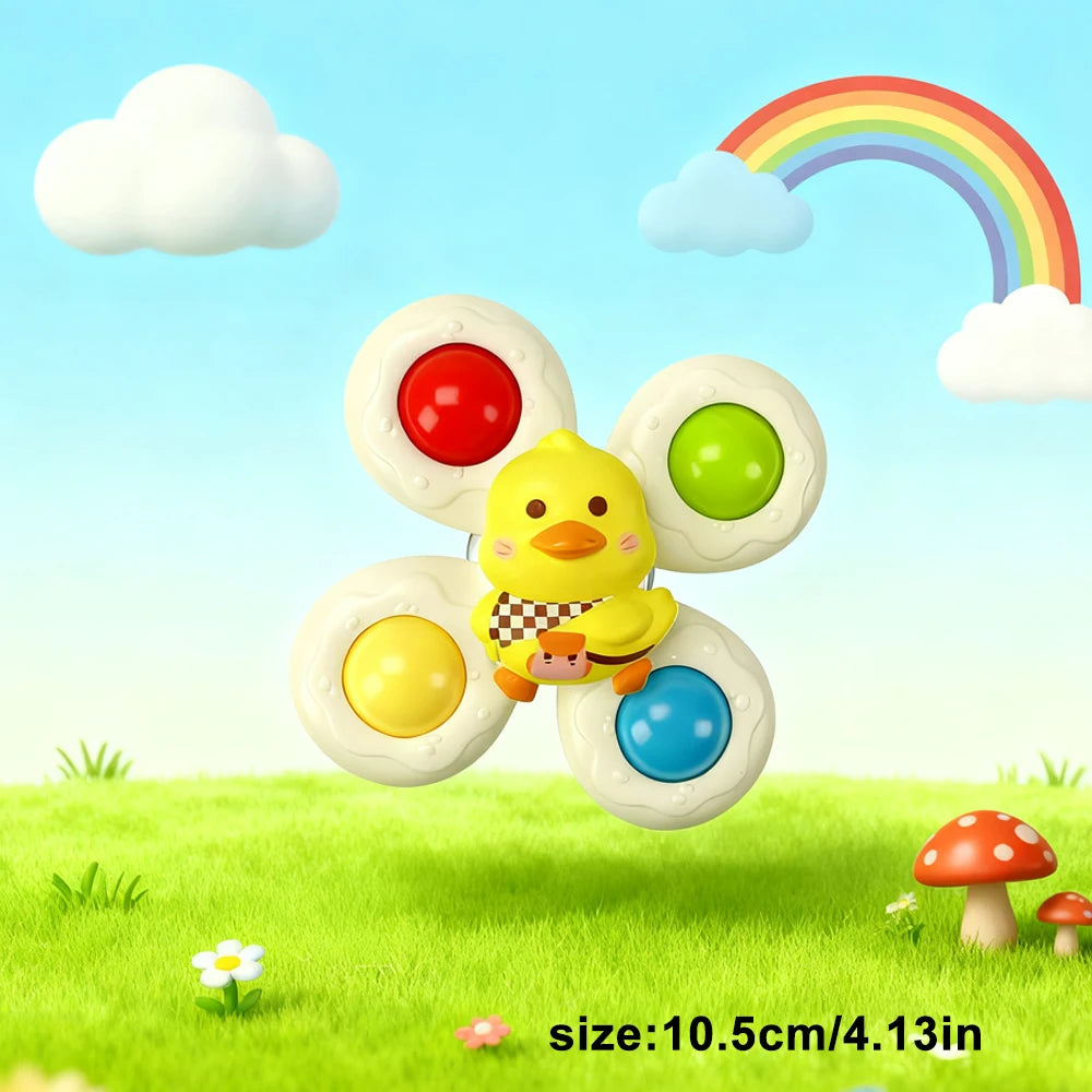 Juguetes de baño para bebé, divertido succionador de baño, ventosa, sonajeros de dibujos animados, juguetes educativos, regalos de cumpleaños y Navidad para niños