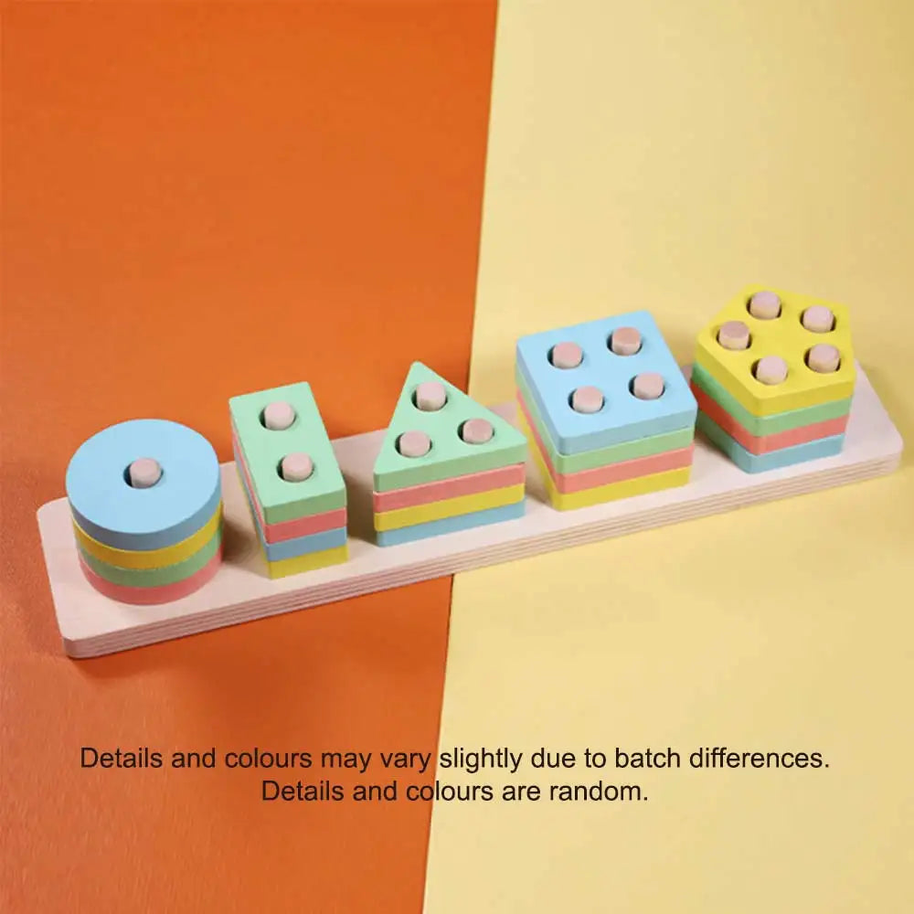 Juguetes de madera Montessori para niños, clasificación de madera, juguetes apilables para bebés pequeños, clasificador de colores de formas educativas, regalos para niños en edad preescolar